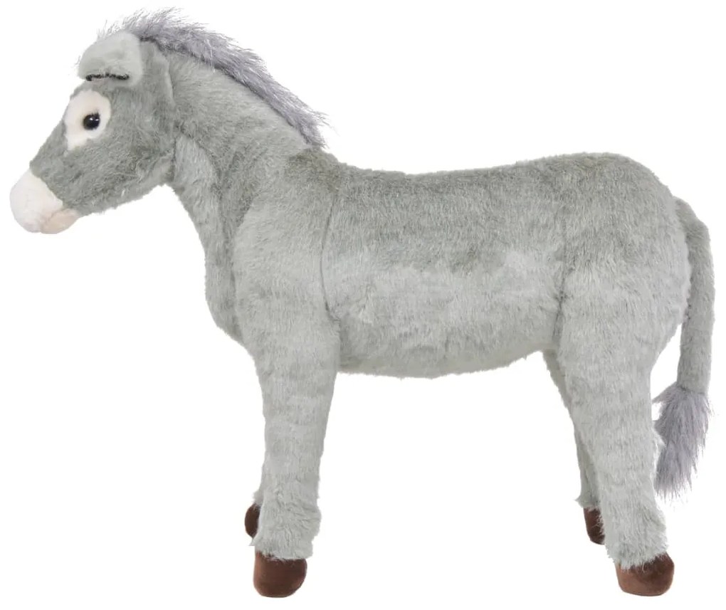 Peluches in Piedi di Animali Vari, Grigio / Asino
