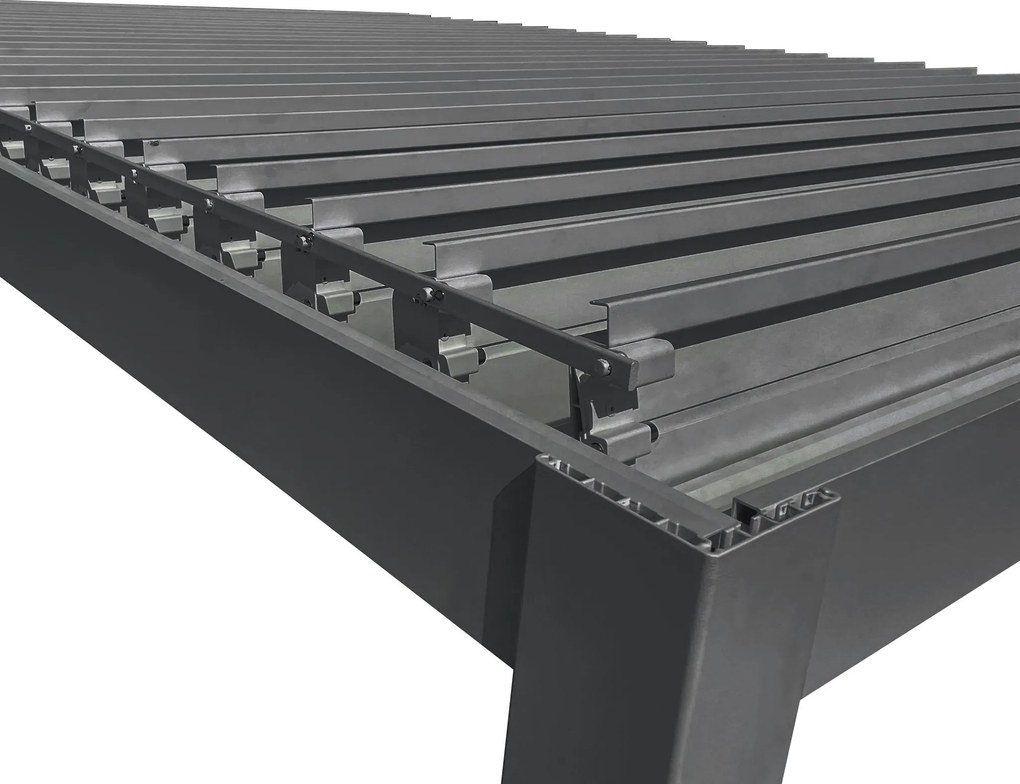 OAKSHAFT - pergola bioclimatica a doppia lamella 3 x 3