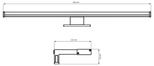 Illuminazione a LED per specchi da bagno ELBA LED/12W/230V 4000K 60 cm IP44 cromo