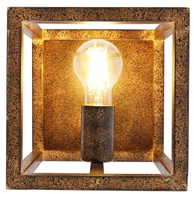 Applique da parete industriale marrone ruggine - Cage
