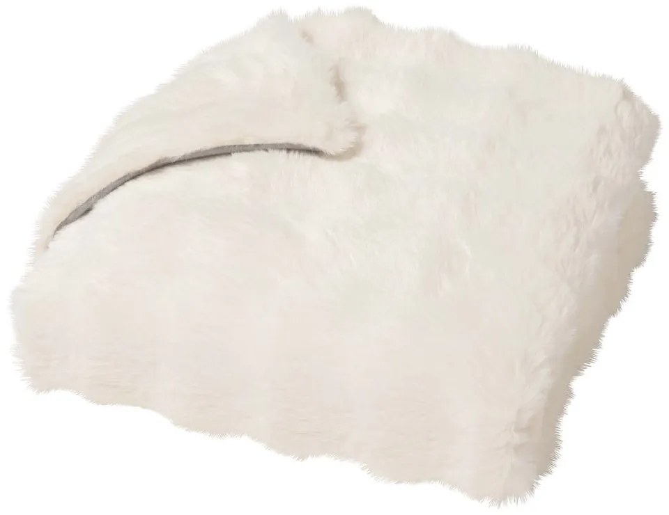 Coperta color crema in micropile 180x220 cm Mounty – douceur d'intérieur