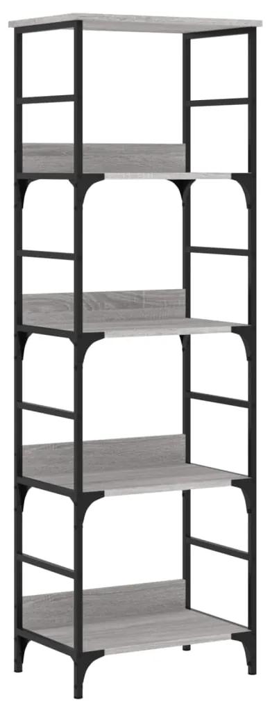 Libreria grigio sonoma 50x33x153 cm in legno multistrato