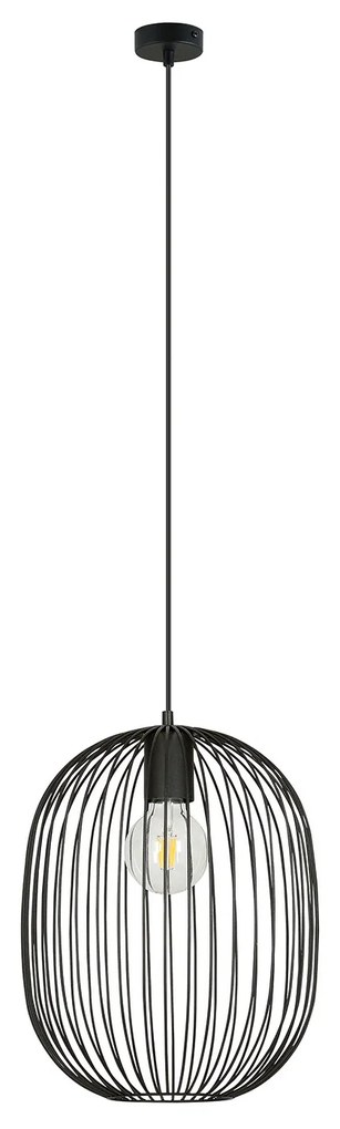 Sospensione Minimal Lugh 1 Luce In Acciaio Nero