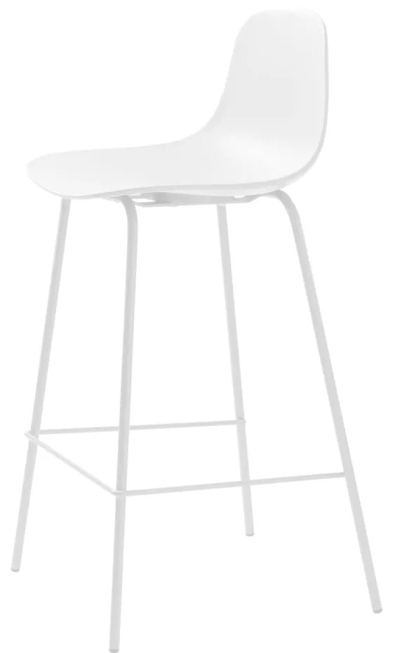 Sgabello da bar in plastica bianca 92,5 cm Whitby - Unique Furniture