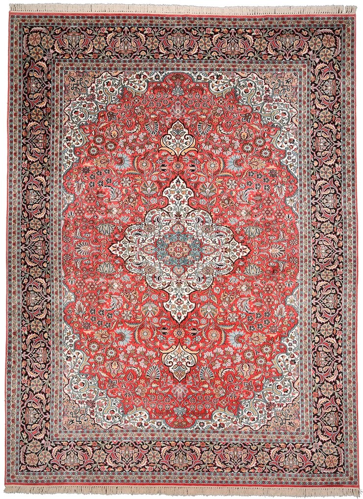 Cashmere Silk Tappeto orientale 270 x 370 Rosa (Indian) Annodato A Mano