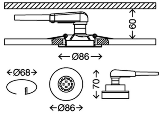 Briloner 7220-032 - PACK 3x Lampada LED da incasso per bagno FIT 1xGU10/5W/230V