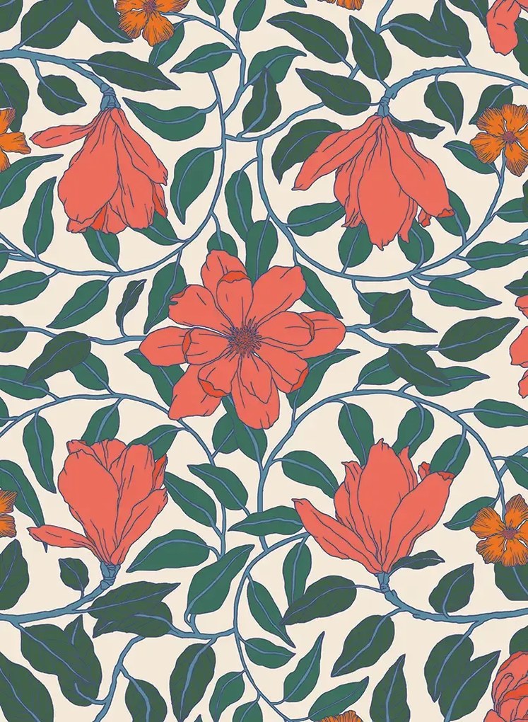 Tenue de Ville Tapete Magnolia - Tangerine