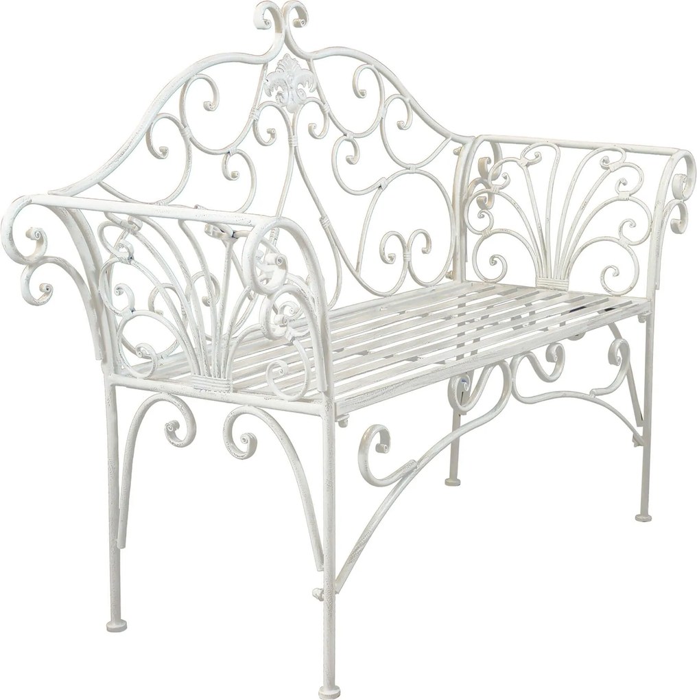 JULIANE - panca 2 posti stile provenzale in ferro verniciato