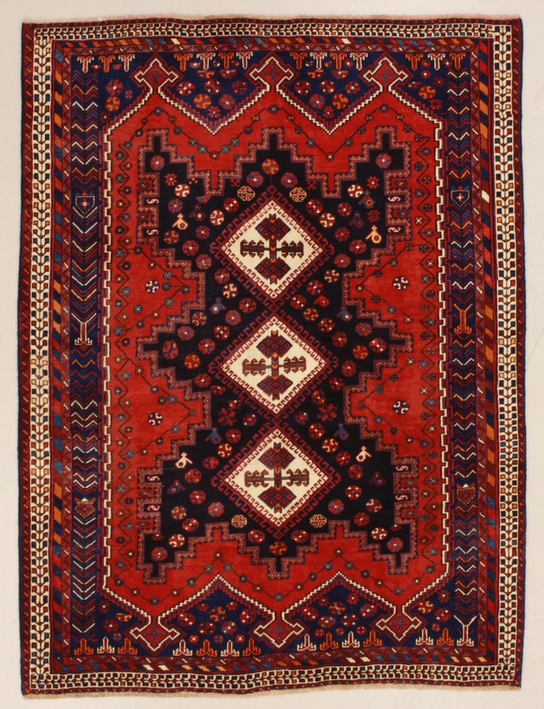 Afshar Tappeto 220x160 (Iran) Annodato A Mano