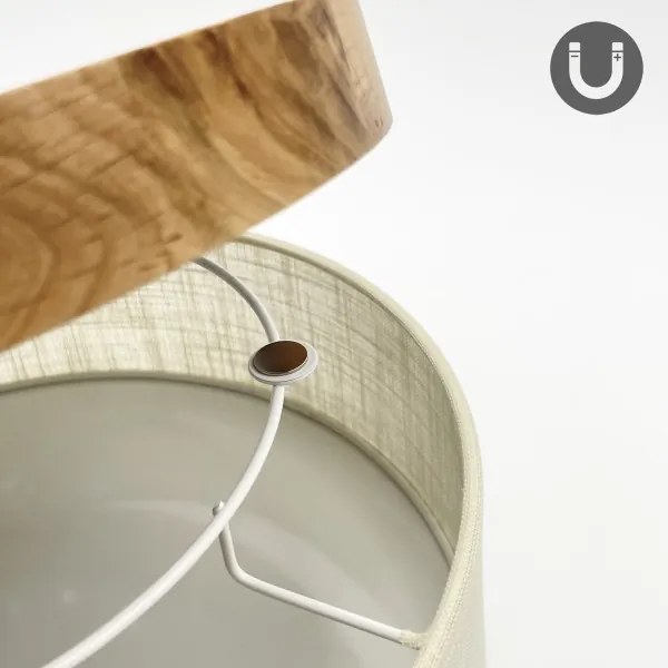 Brilagi - Plafoniera LED BELLADONNA LED/20W/230V Ø 30 cm crema/rovere