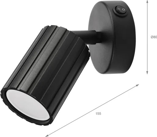 Brilagi - Spot da parete CRISPINA 1xGU10/10W/230V nero