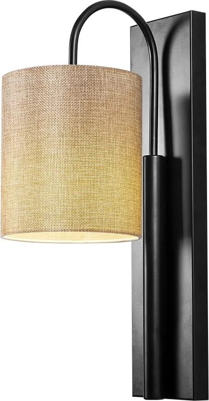 Lampada da parete nera/beige Baston – Opviq lights