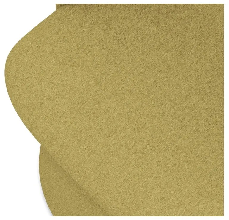 Sedia da pranzo gialla in imbottito Kalo – Makamii