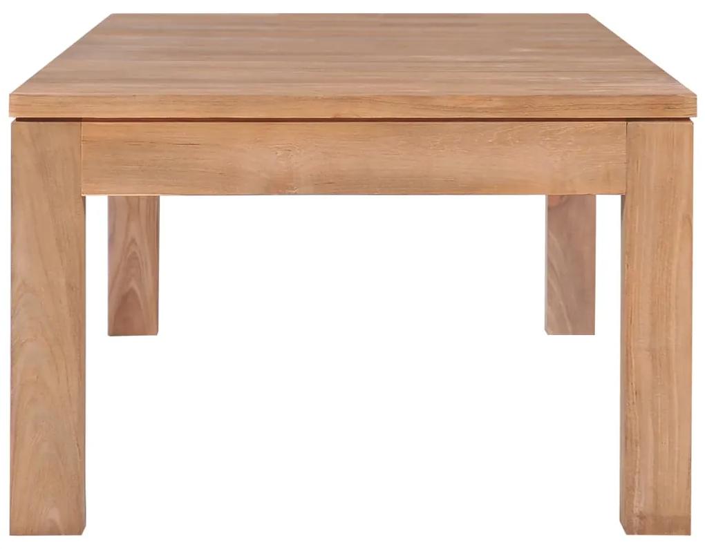 Tavolino da caffè legno massello di teak naturale 110x60x40 cm