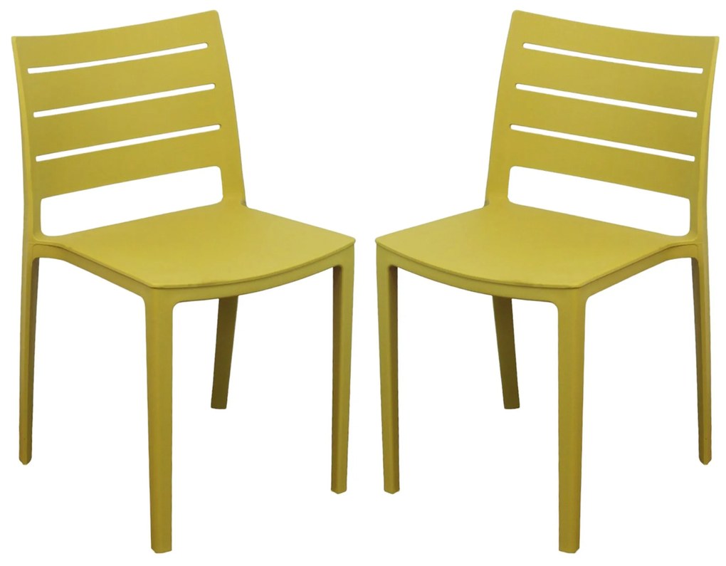 CABOT - set 2 sedie in polipropilene impilabile