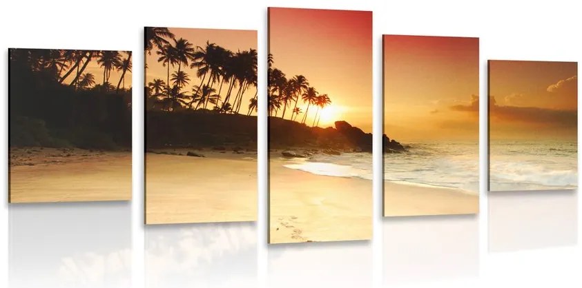 Quadri 5 pezzi – Tramonto in Sri Lanka