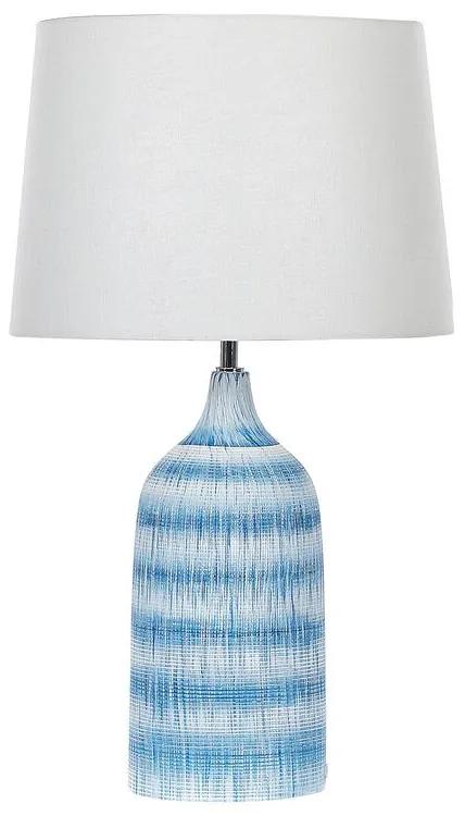 Lampada da tavolo ceramica bianco e azzurro 66 cm GEORGINA Beliani