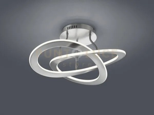 Oakland plafoniera led 40w 5200lm, 3000k acciaio satinato dimmerabi...