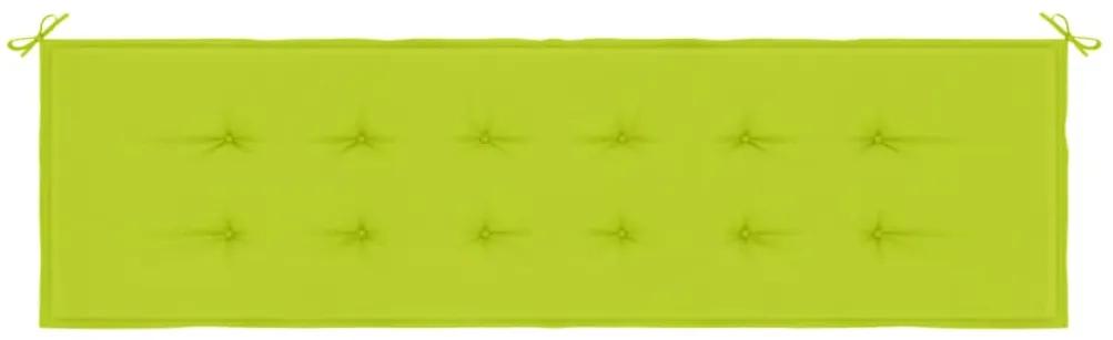 Cuscino per Panca Verde Brillante 180x50x3 cm in Tessuto Oxford