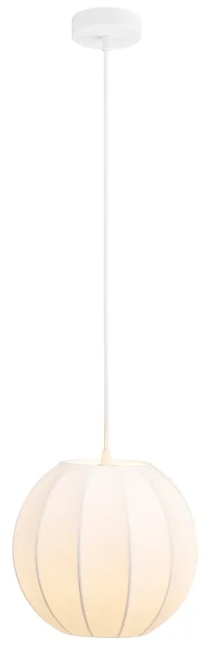 Lampadario bianco con paralume in tessuto ø 25 cm Coventry – House Nordic