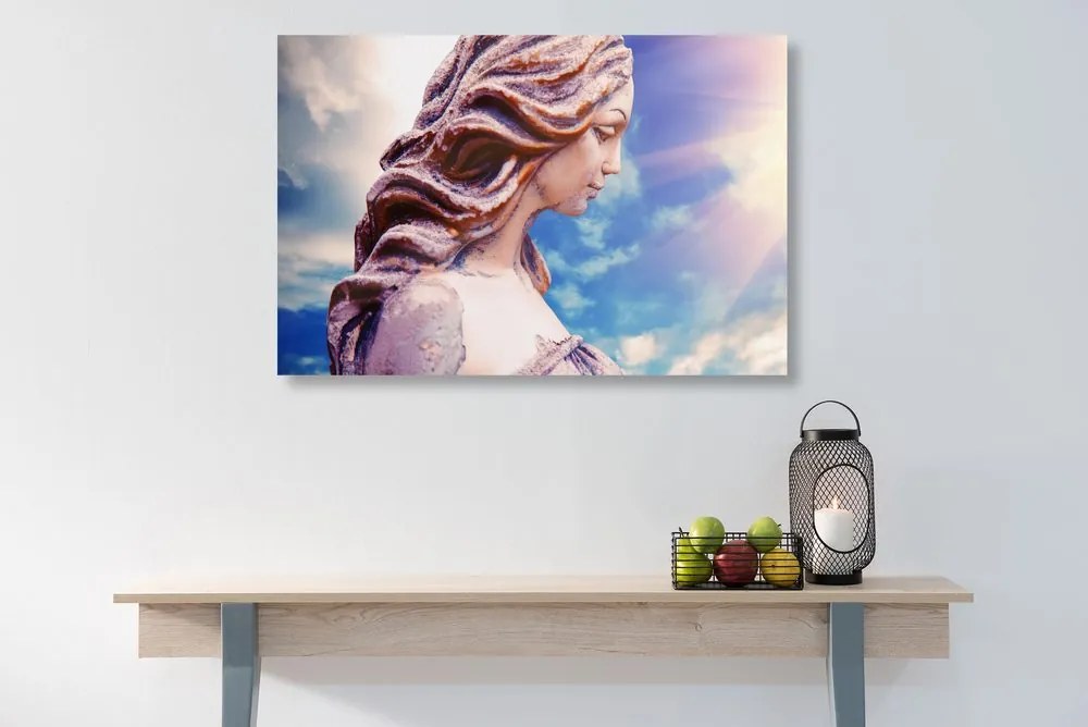 Quadro su tela – Angelo tra i raggi di sole