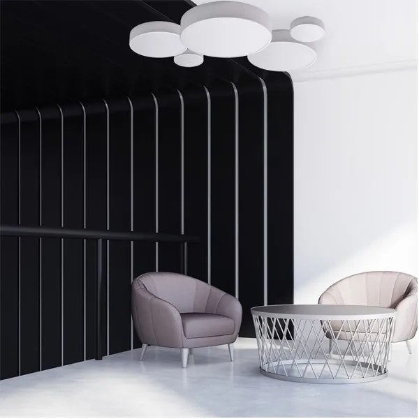 Brilagi - Plafoniera con sensore CLARE 3xE27/40W/230V diametro 40 cm bianco