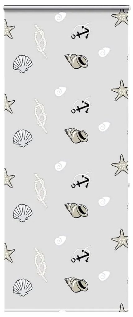 Tenda A Rullo Doccia Con Cassonetto 100x240cm Larghezza Tessuto /