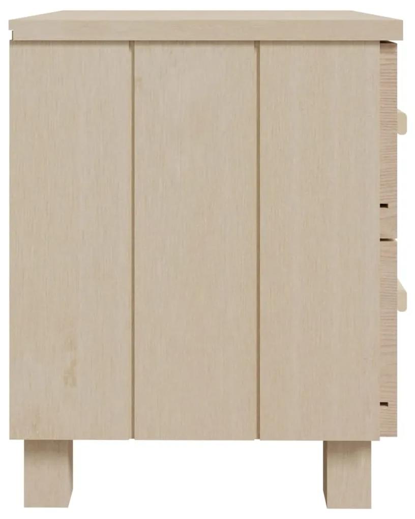 Comodino hamar miele 40x35x44,5 cm in legno massello di pino