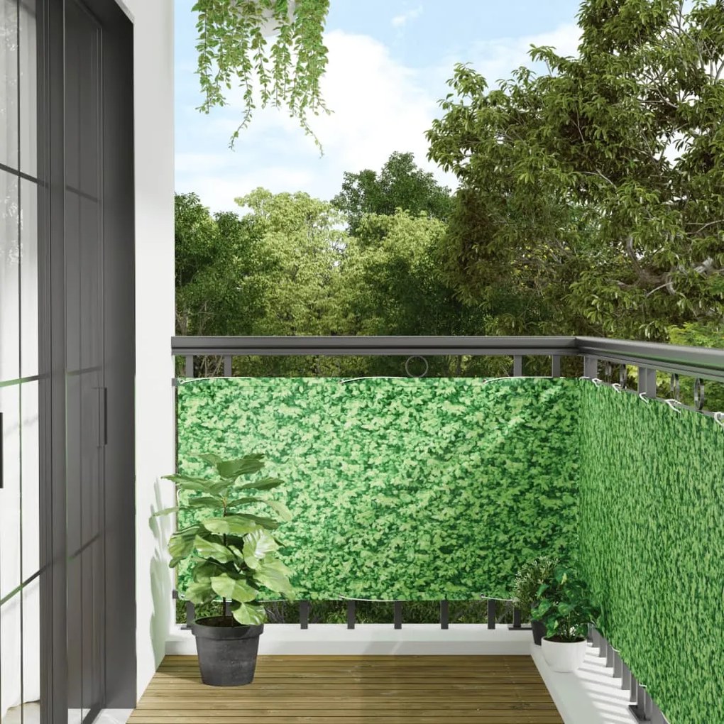 Paravento Da Balcone Con Aspetto Pianta Verde 700x75 Cm Pvc /