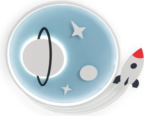 Brilagi -LED Plafoniera LED per bambini STARSHIP LED/64W/230V 3000/4500/6000K blu