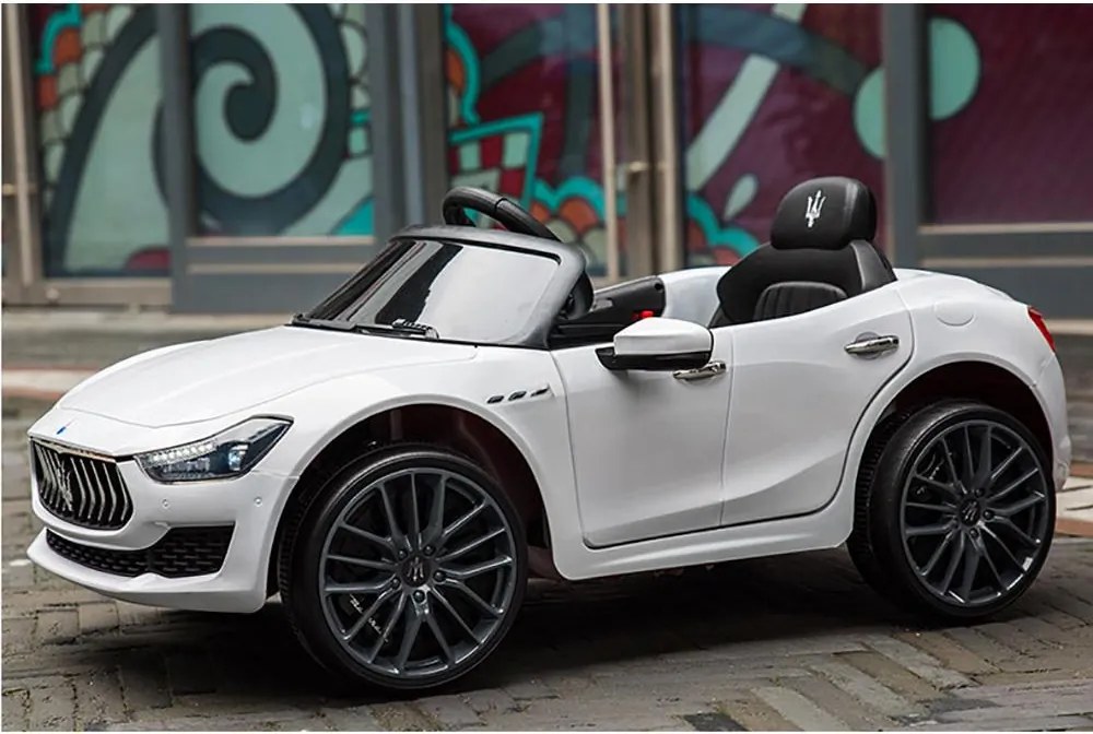 Macchina Elettrica per Bambini 12V con Licenza Maserati Ghibli Bianca...
