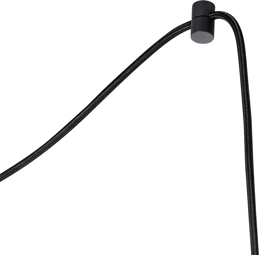 Lampada a sospensione industriale nera 5 luci - Cava