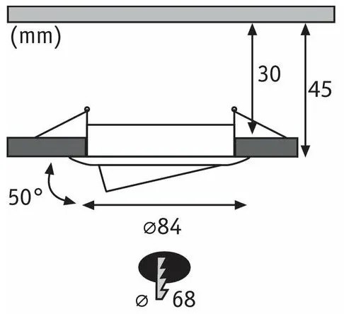 Paulmann 93449 - SET 3xLED/6,5W IP23 Lampada da incasso per bagno NOVA 230V
