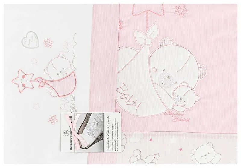 Set piumotto lenzuolino culla Nazareno Gabrielli Baby Bear  Colore Grigio Perla, Dimensioni e Misure Culla