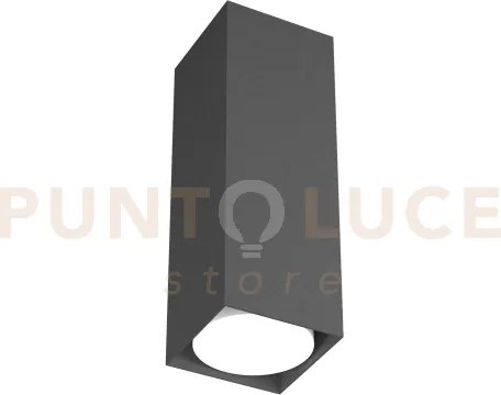 Plate plafoniera tubo h25 1 luce attacco gx53 grigio antracite