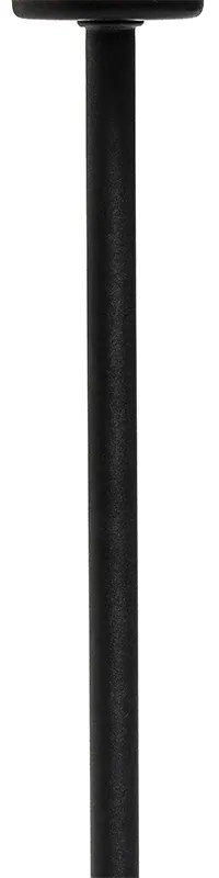 Lampada da tavolo moderna con paralume in tessuto nero con oro - VT 1