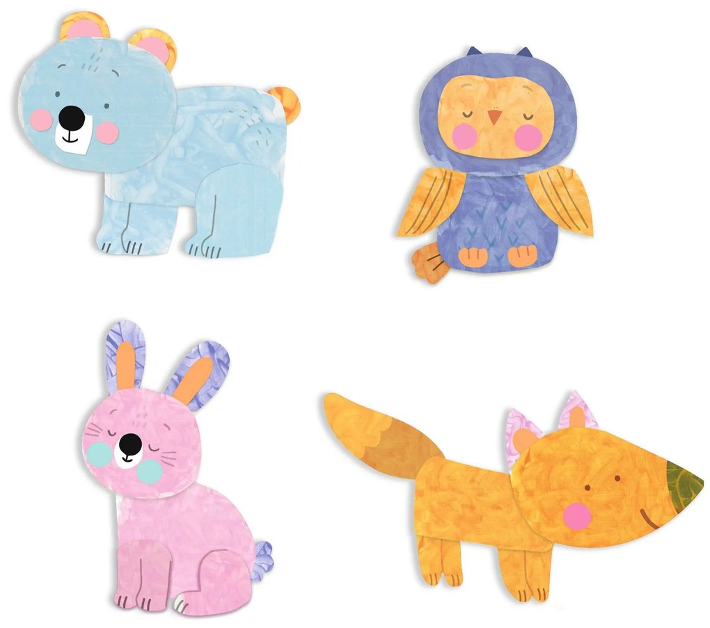 Gioco creativo - colori a dita e adesivi