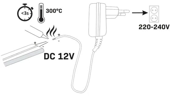 Striscia LED NEON 2 m LED/17W/12V IP65 arancione
