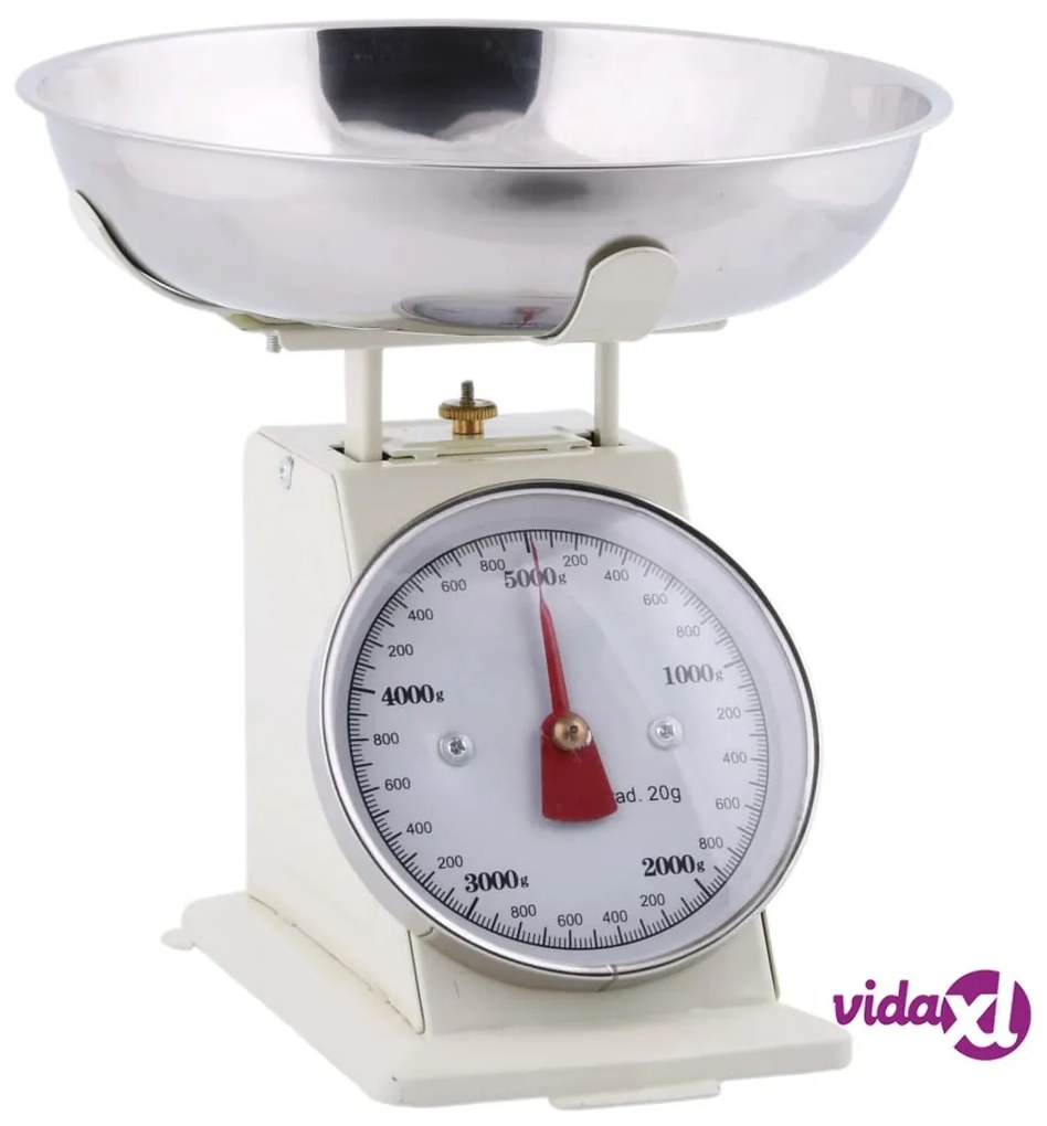 Esschert Design Bilancia Stile Vintage Bianco Crema