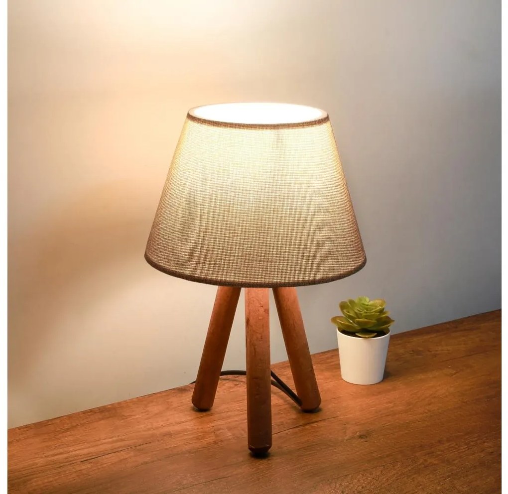 Lampada da tavolo AYD 1xE27/40W/230V marrone/beige