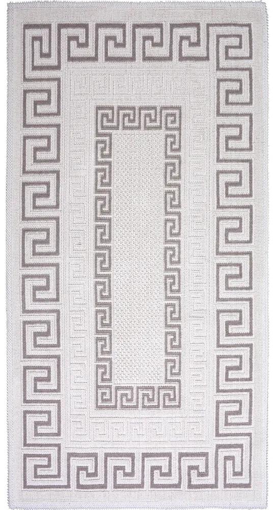 Tappeto in cotone grigio e beige , 100 x 150 cm Versace - Vitaus
