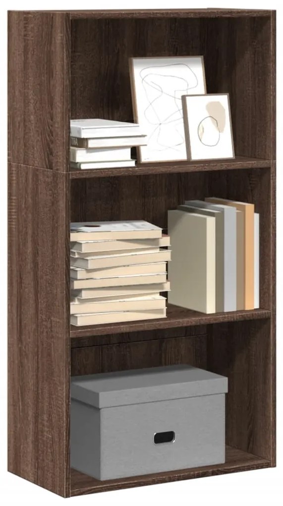 Libreria rovere marrone 60x30x114 cm in legno multistrato