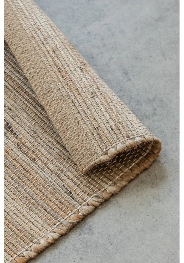 Tappeto beige in misto iuta tessuto a mano 80x150 cm Handloom – Hanse Home