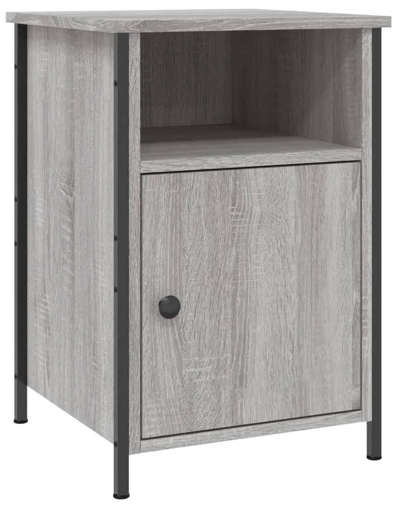 Comodini 2 pz Grigio Sonoma 40x42x60 cm in Legno Multistrato