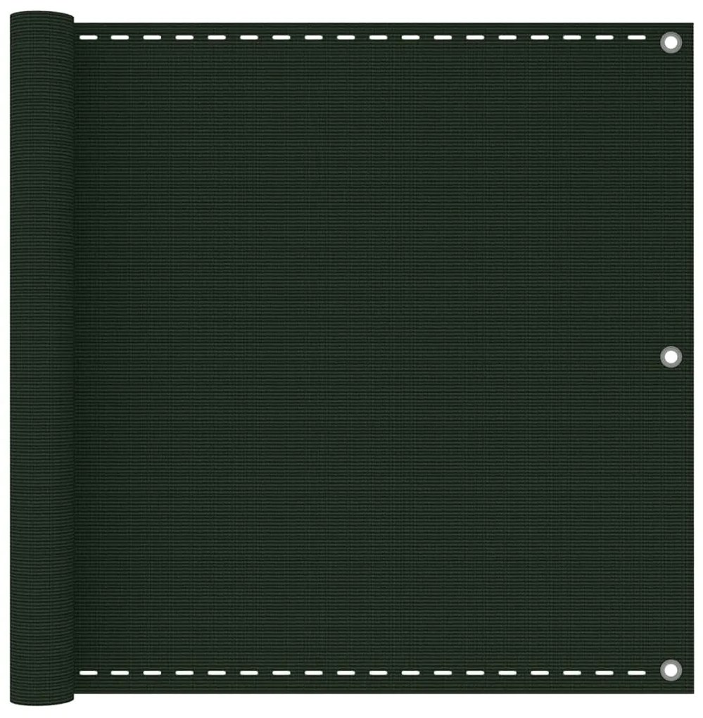 Schermo Frangivista Per Balcone Verde Scuro 90x500 Cm İn Hdpe /