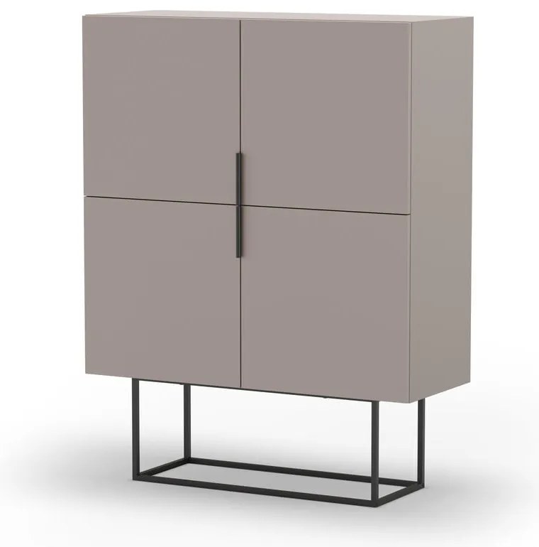 Armadietto grigio/beige 100x130 cm Titan – Marckeric