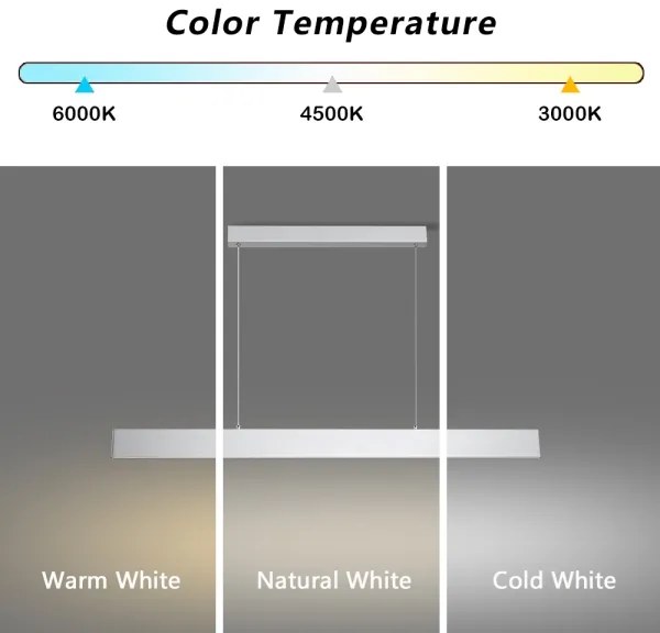 Brilagi - Lampadario a sospensione con filo LED dimmerabile SLIMLINE LED/40W/230V 3000-6000K argento + +TC