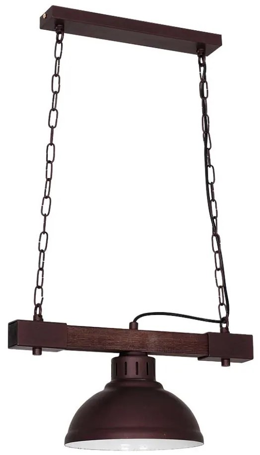 Lampadario a sospensione con catena HAKON 1xE27/60W/230V scuro