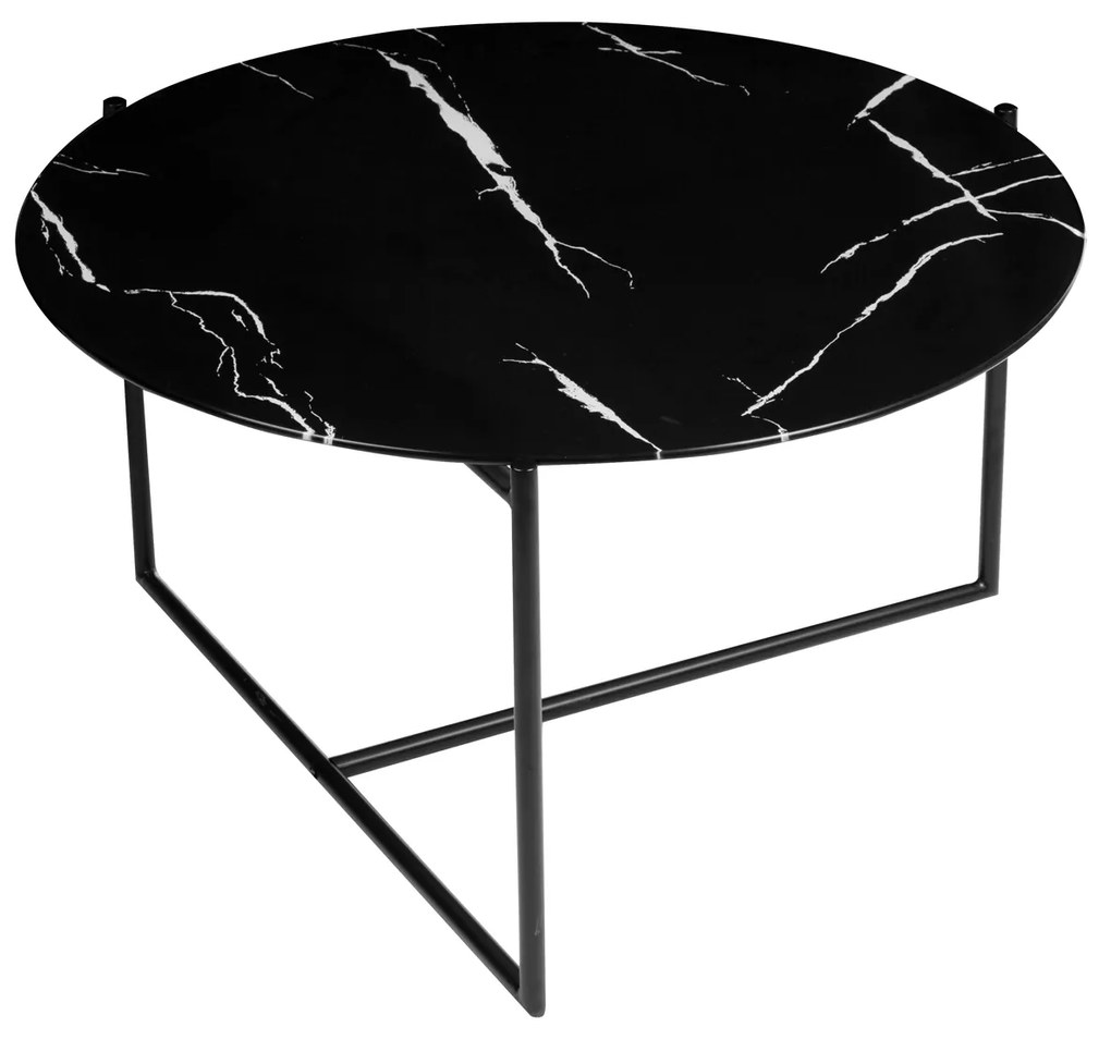 Tavolino marmo nero 80x45x80 cm OresteLuchetta