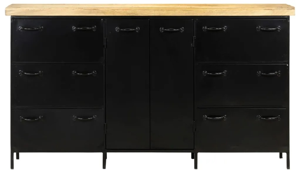 Credenza 140x38x76 cm in legno di mango grezzo